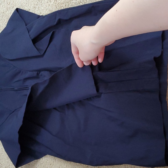 Navy peplum bodycon dress - Picture 4 of 8